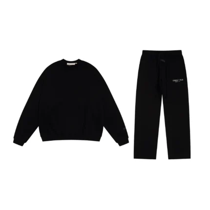 Black Essentials Tracksuit Pullover