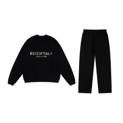 Black Essentials Tracksuit Pullover